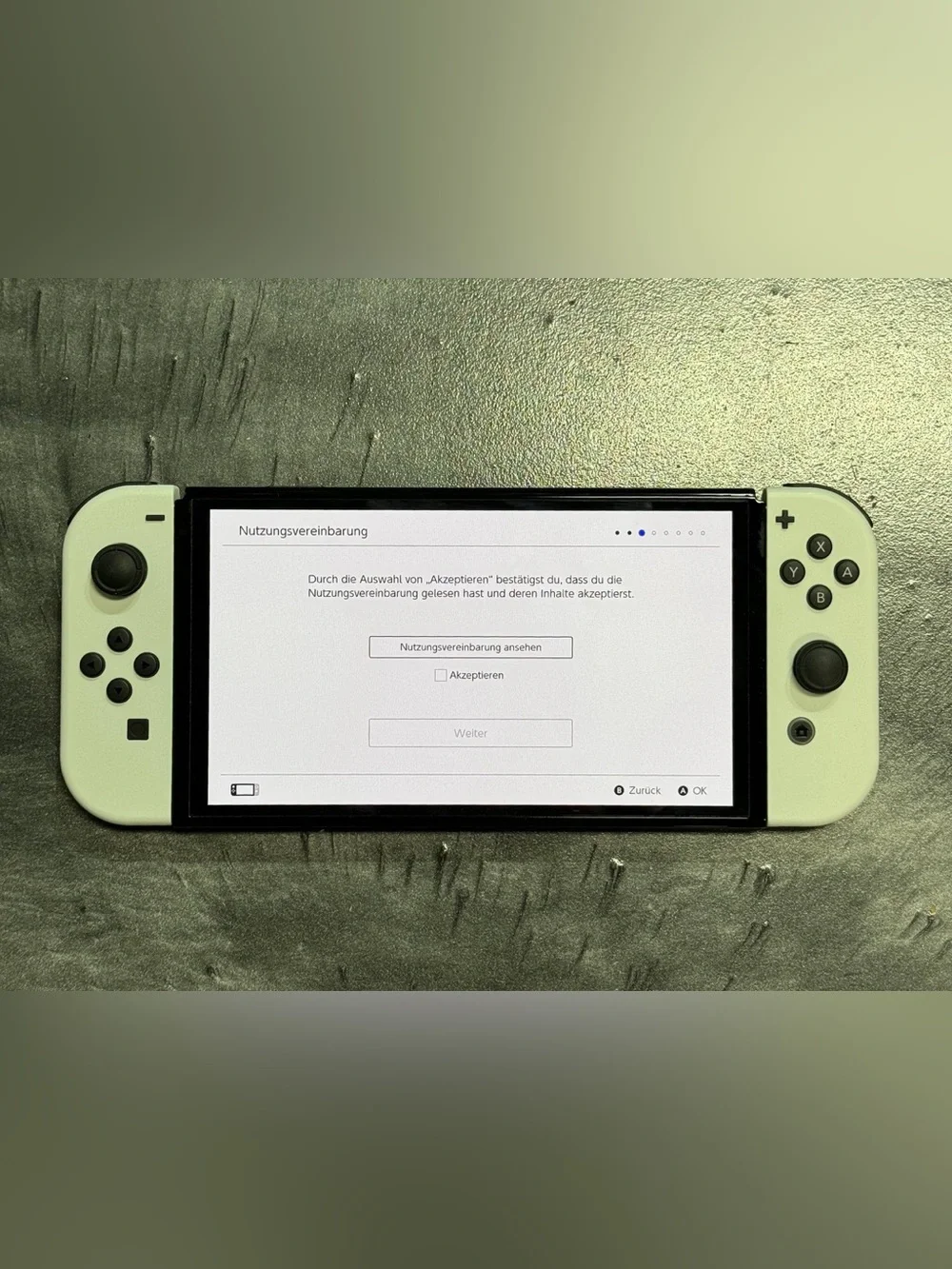 Nintendo Switch OLED Model 64GB White Handheld Console Cords Controller Dock